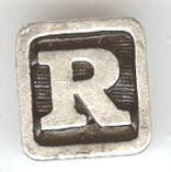 1 9mm Silver Slider - Letter "R"